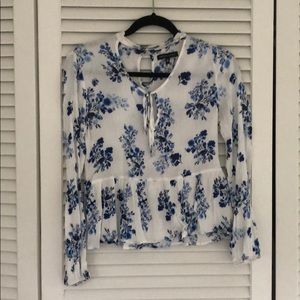 Babydoll keyhole blouse